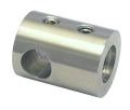 Traversenhalter, Flachansatz und mit DG-Bohrung 10,2 mm, V2A